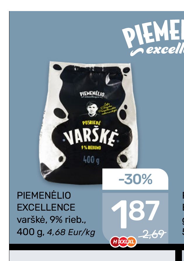 PIEMENĖLIO EXCELLENCE varškė, 400 g