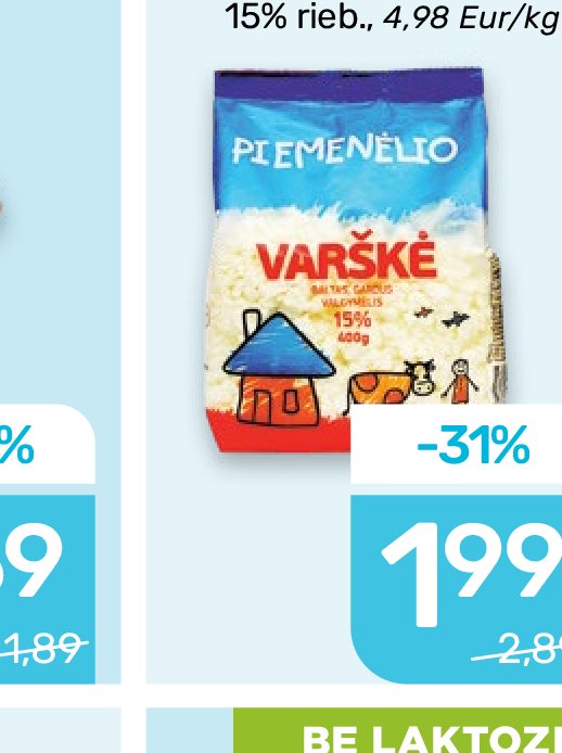 PIEMENĖLIO varškė, 400 g
