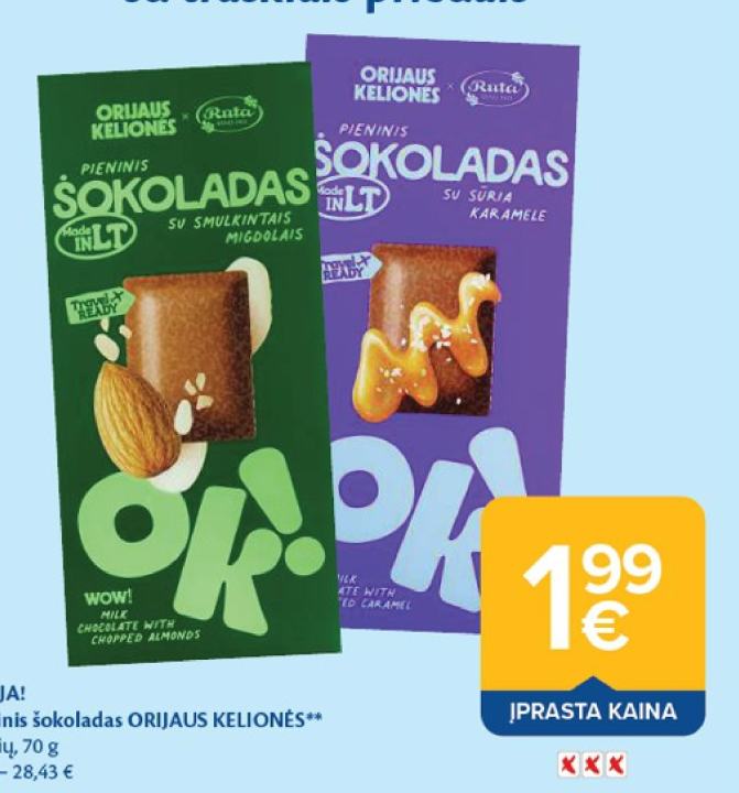 Pieninis šokoladas ORIJAUS KELIONĖS, 70 g