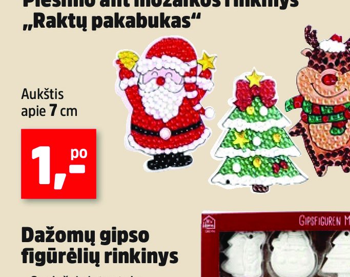 Piešimo ant mozaikos rinkinys „Raktų pakabukas“, 7 cm