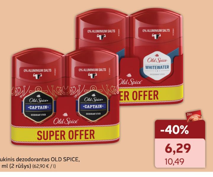 Pieštukinis dezodorantas OLD SPICE, 2 x 50 ml