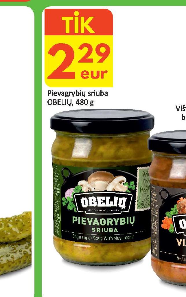 Pievagrybių sriuba OBELIŲ, 480 g