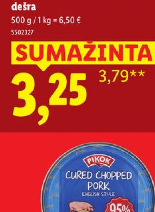 PIKOK Angliško stiliaus kiaulienos konservai, 300 g