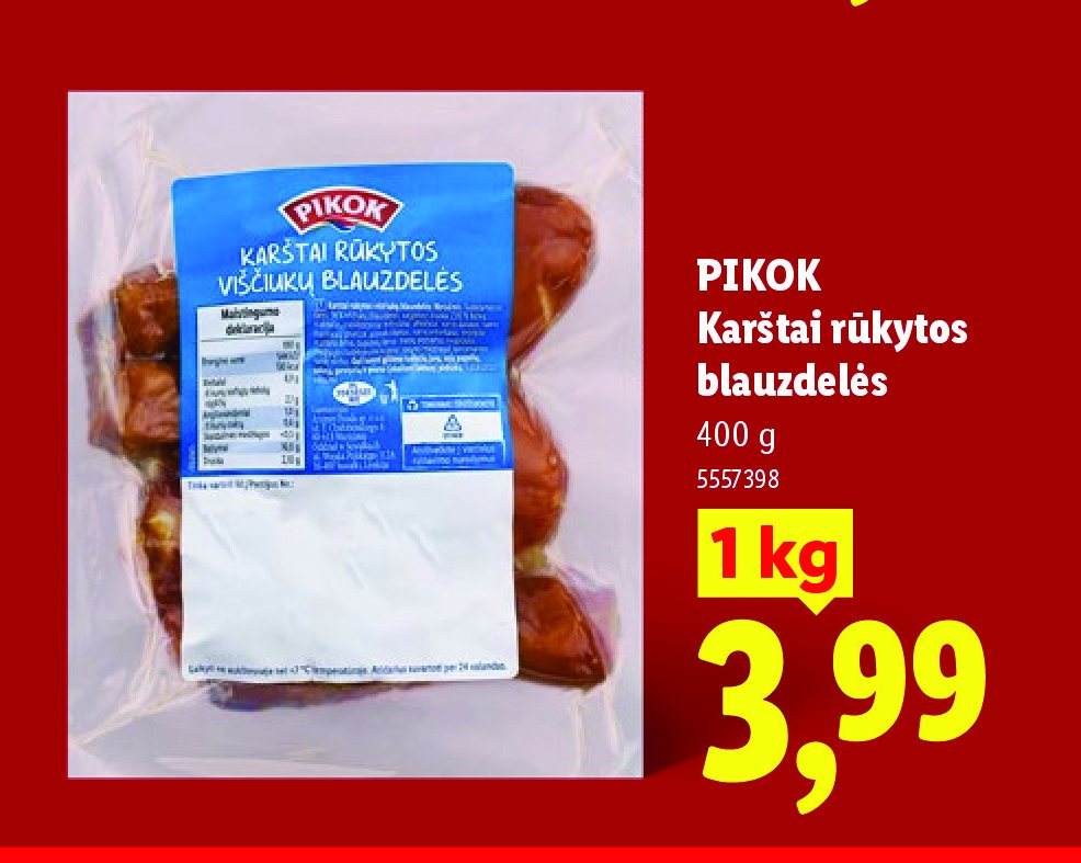 PIKOK Karštai rūkytos blauzdelės, 400 g