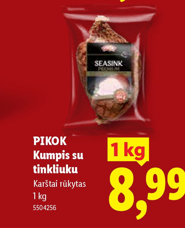PIKOK Kumpis su tinkliuku, 1 kg