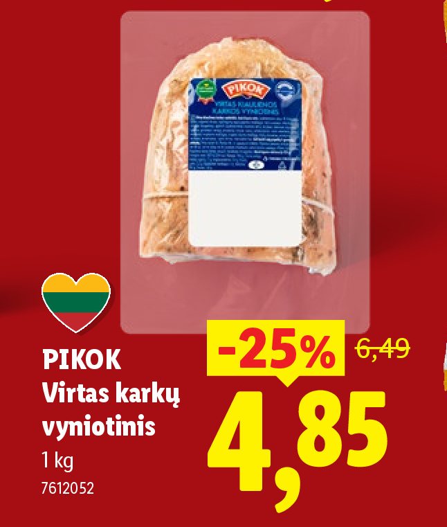 PIKOK Virtas karkų vyniotinis, 1 kg