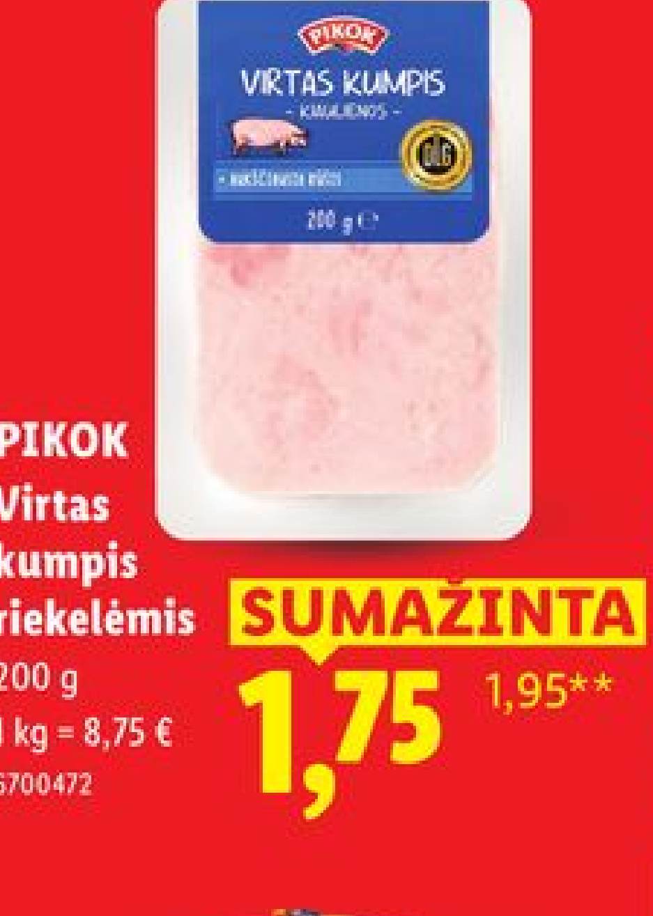 PIKOK Virtas vištienos kumpelis, 280 g