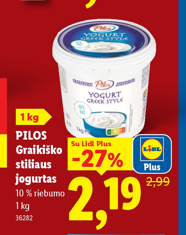 PILOS Graikiško stiliaus jogurtas, 1 kg