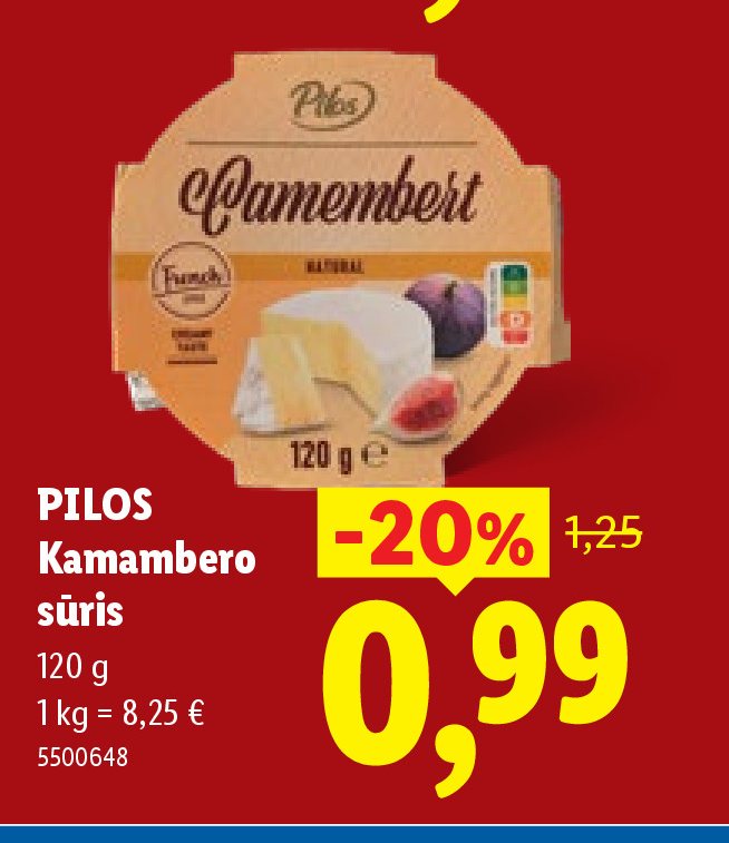 PILOS Kamambero sūris, 120 g