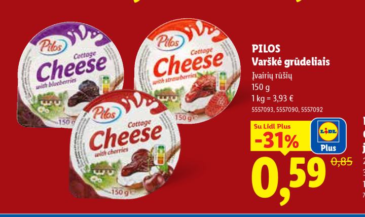 PILOS Varškė grūdeliais, 150 g