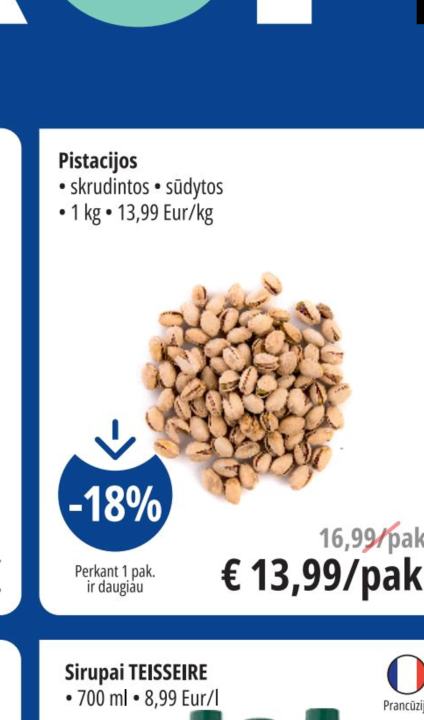 Pistacijos, 1 kg
