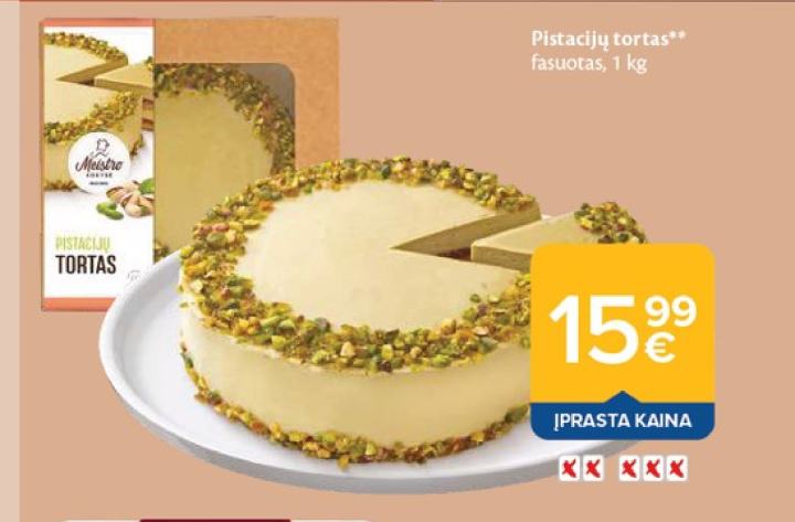 Pistacijų tortas, 1 kg