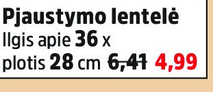 Pjaustymo lentelė, 28 cm