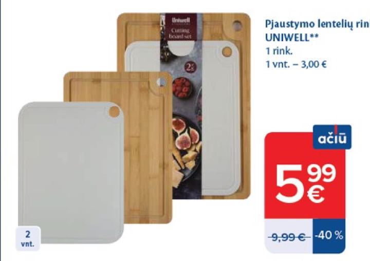 Pjaustymo lentelių rinkinys UNIWELL, 1 rink.