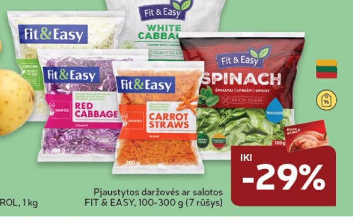 Pjaustytos daržovės ar salotos FIT & EASY, 300 g