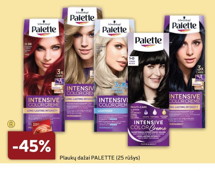 Plaukų dažai PALETTE