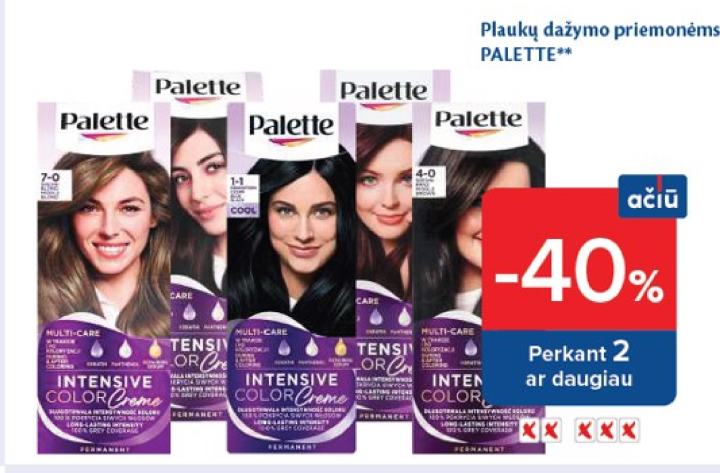 Plaukų dažymo priemonėms PALETTE
