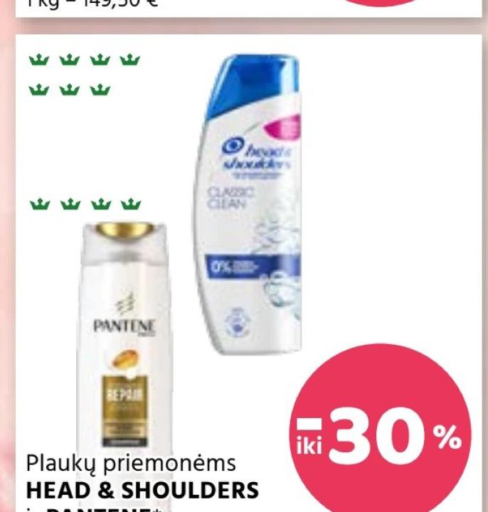 Plaukų priemonėms HEAD & SHOULDERS ir PANTENE