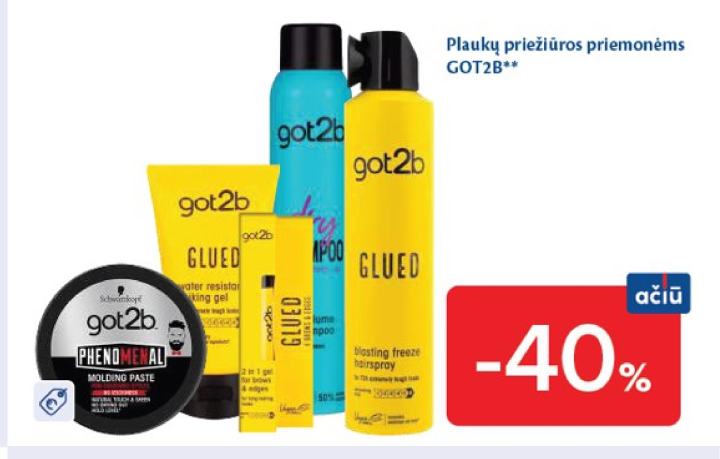 Plaukų priežiūros priemonėms GOT2B