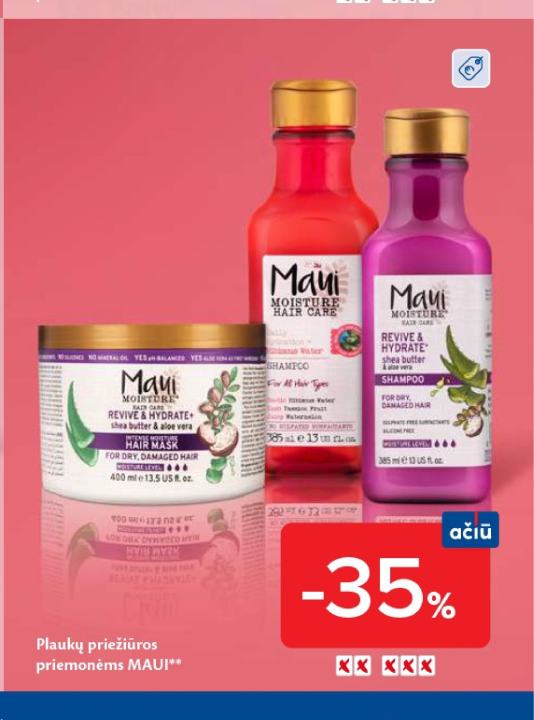 Plaukų priežiūros priemonėms MAUI