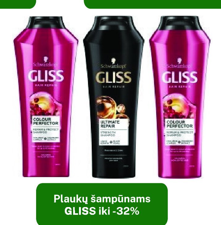 Plaukų šampūnams GLISS