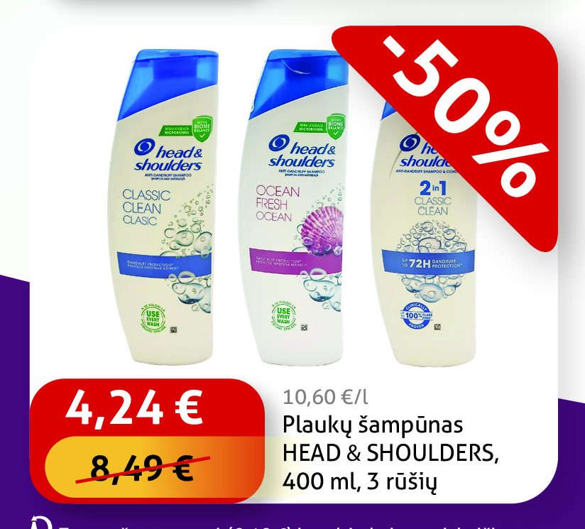Plaukų šampūnas HEAD & SHOULDERS, 400 ml