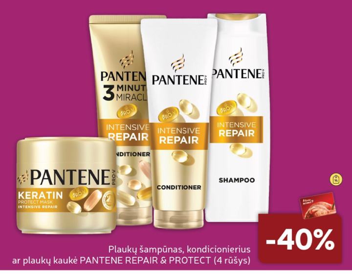 Plaukų šampūnas, kondicionierius ar plaukų kaukė PANTENE REPAIR & PROTECT