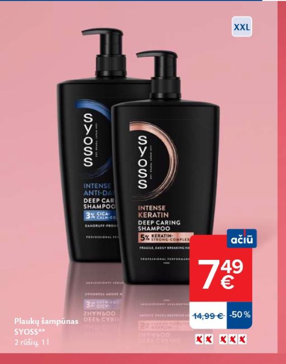 Plaukų šampūnas SYOSS, 1 l