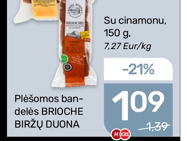 Plėšomos bandelės BRIOCHE BIRŽŲ DUONA, 150 g