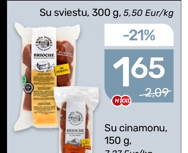 Plėšomos bandelės BRIOCHE BIRŽŲ DUONA, 300 g