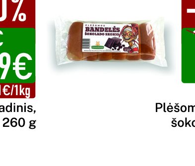 Plėšomos bandelės šokolado skonio, 250 g