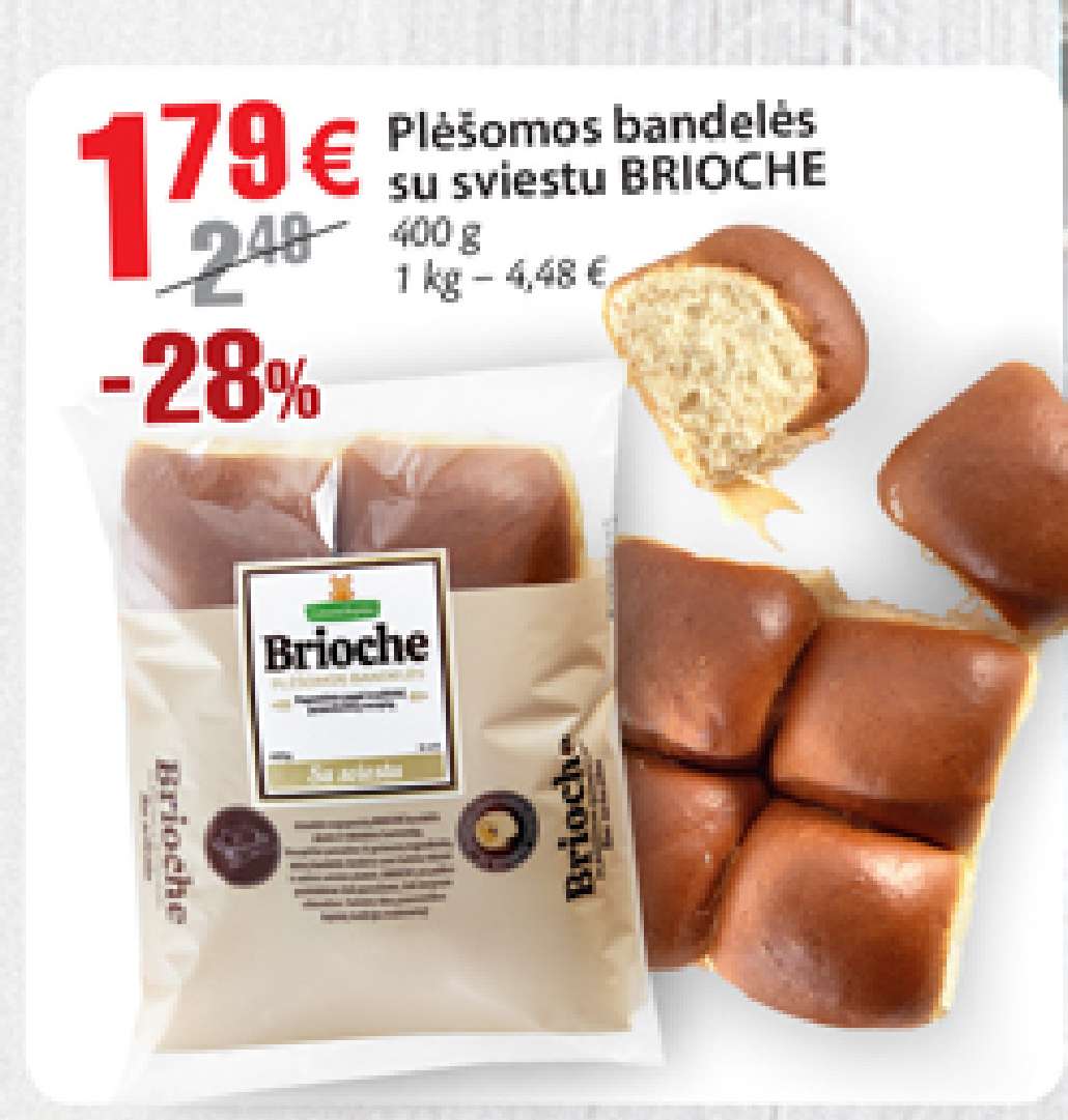 Plėšomos bandelės su sviestu BRIOCHE, 400 g