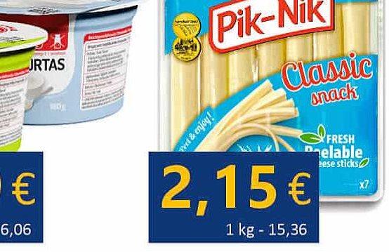 Plėšomosios sūrio dešrelės PIK-NIK CLASSIC, 140 g