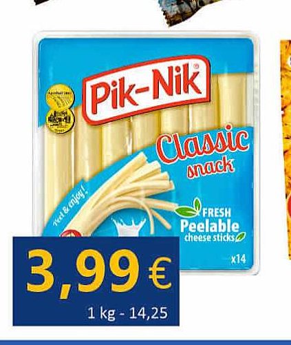 Plėšomosios sūrio dešrelės PIK-NIK CLASSIC, 280 g