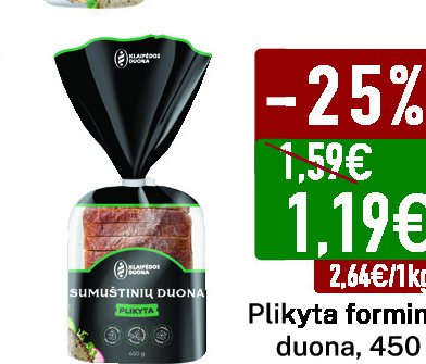 Plikyta forminė duona, 450 g