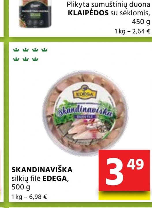 Plikyta sumuštinių duona KLAIPĖDOS su sėklomis, 450 g
