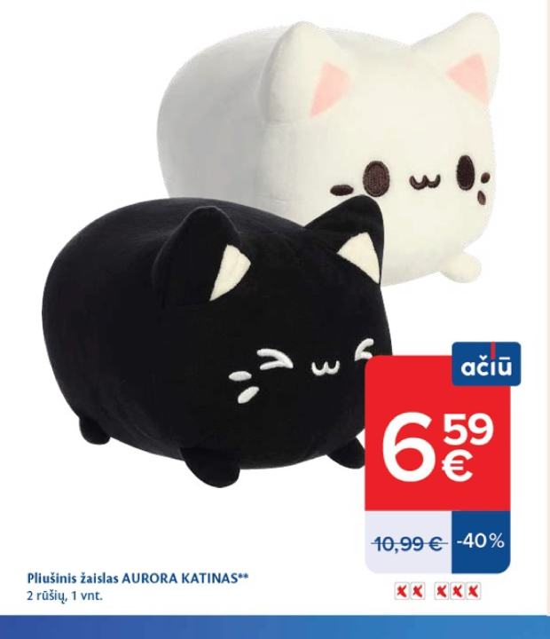 Pliušinis žaislas AURORA KATINAS, 1 vnt