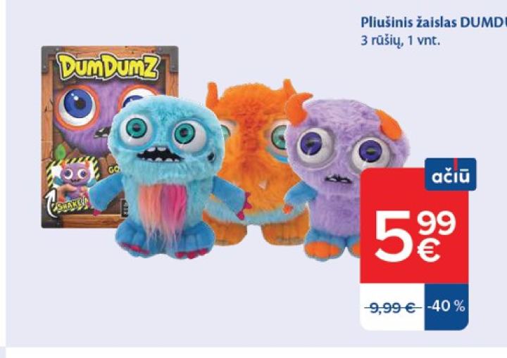Pliušinis žaislas DUMDUMZ, 1 vnt