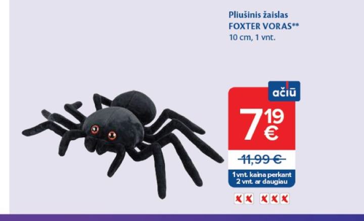 Pliušinis žaislas FOXTER VORAS, 10 cm