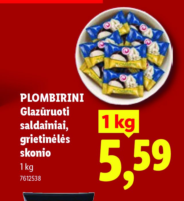 PLOMBIRINI Glazūruoti saldainiai, 1 kg