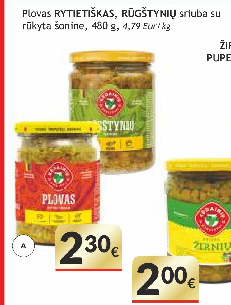 Plovas RYTIETIŠKAS, RŪGŠTYNIŲ sriuba su rūkyta šonine, 480 g