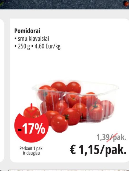 Pomidorai, 250 g
