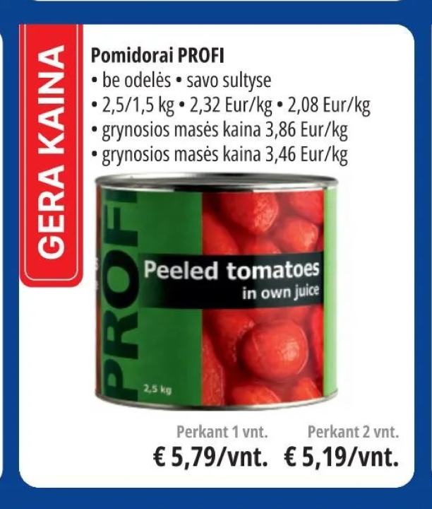Pomidorai PROFI, 1.5 kg