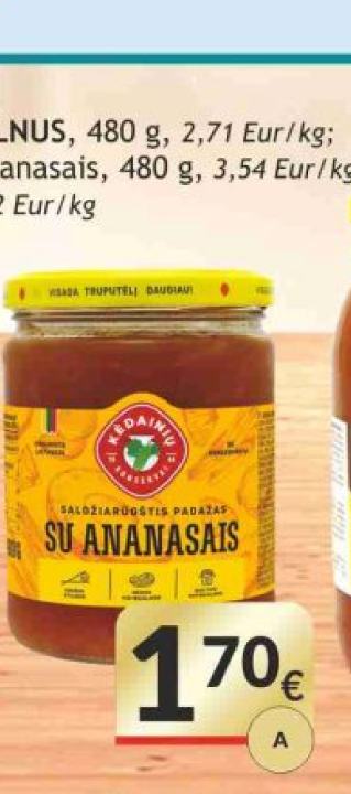 Pomidorų padažas SALDŽIARŪGŠTIS su ananasais, 480 g