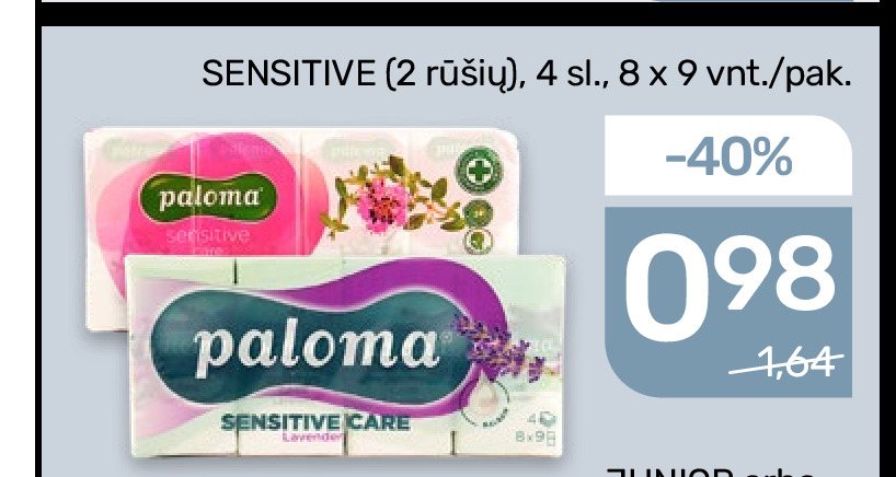 Popierinės nosinaitės PALOMA, 8 x 9 vnt