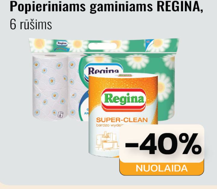 Popieriniams gaminiams REGINA