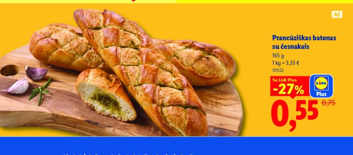 Prancūziškas batonas su česnakais, 165 g