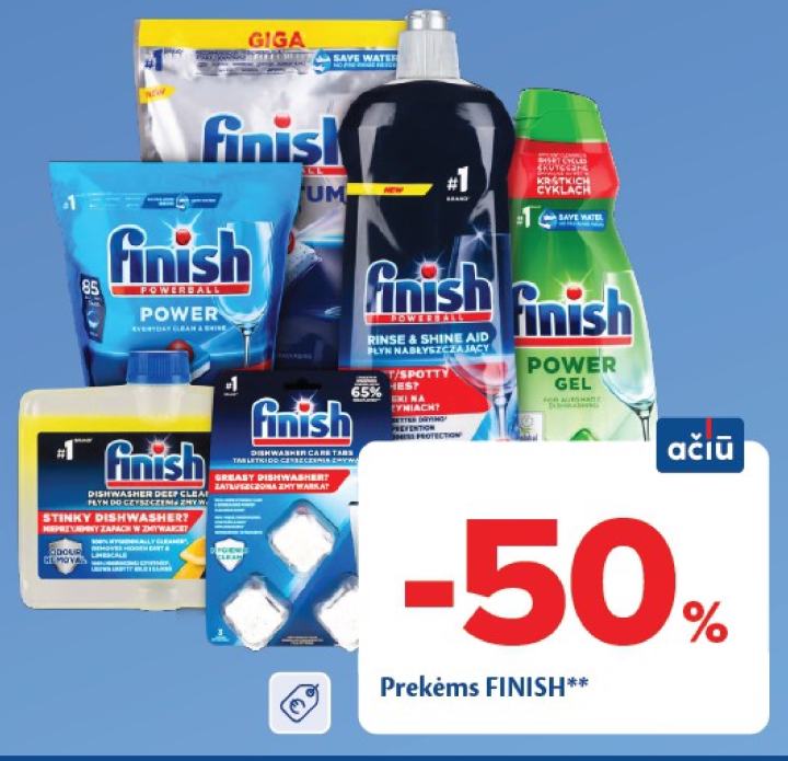 Prekėms FINISH
