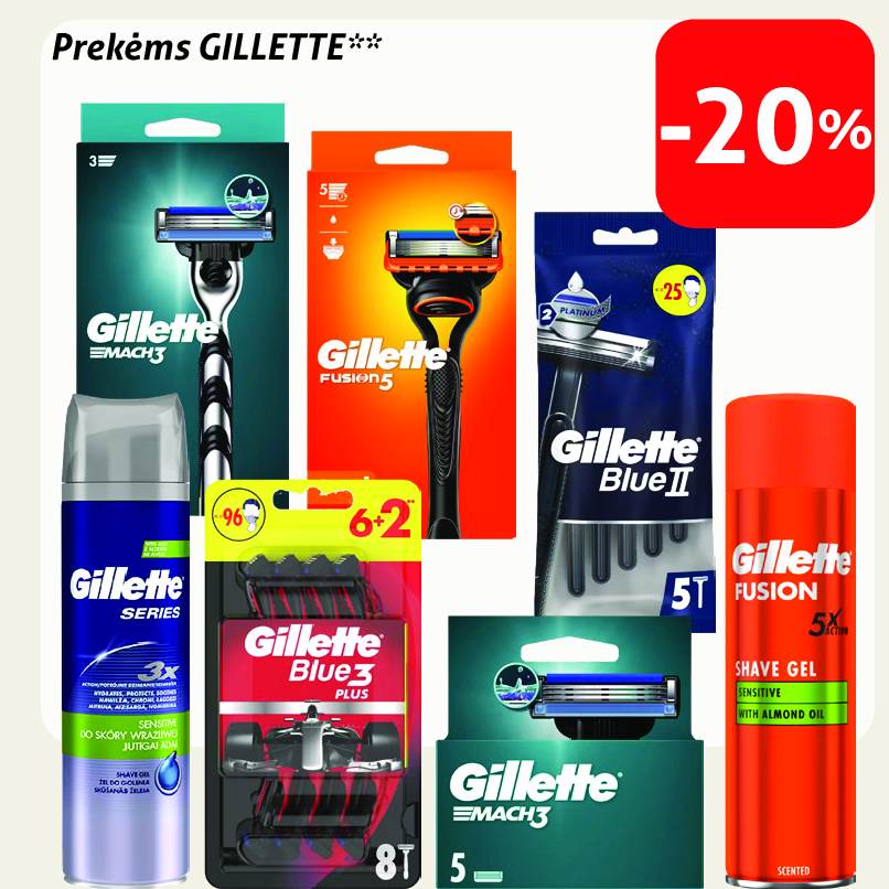 Prekėms GILLETTE