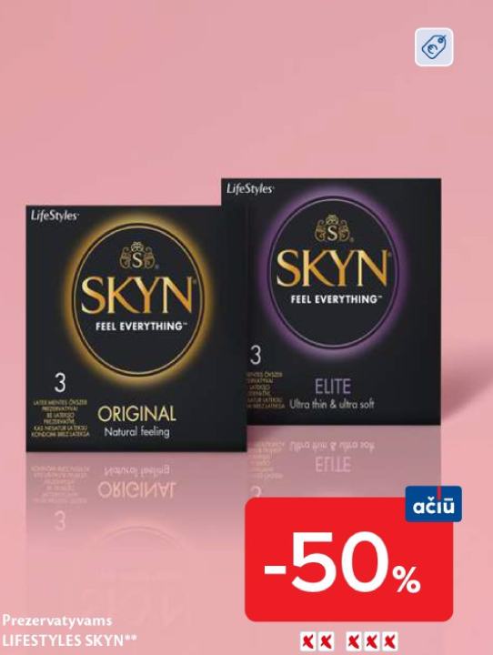 Prezervatyvams LIFESTYLES SKYN